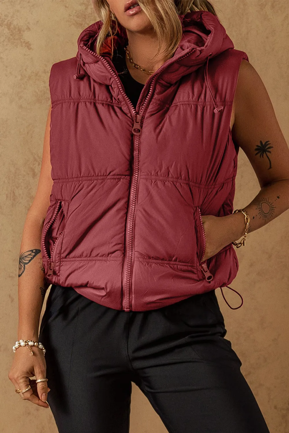 Melanie | Vest with drawstring and zip - Image 3