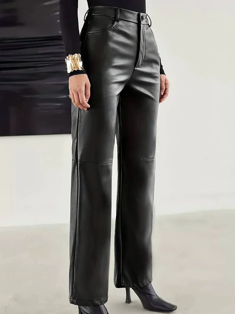 Melisa® | High-Waisted Leather Pants - Image 2