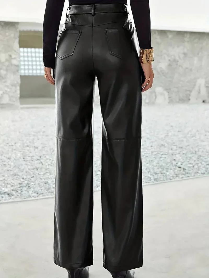 Melisa® | High-Waisted Leather Pants - Image 3
