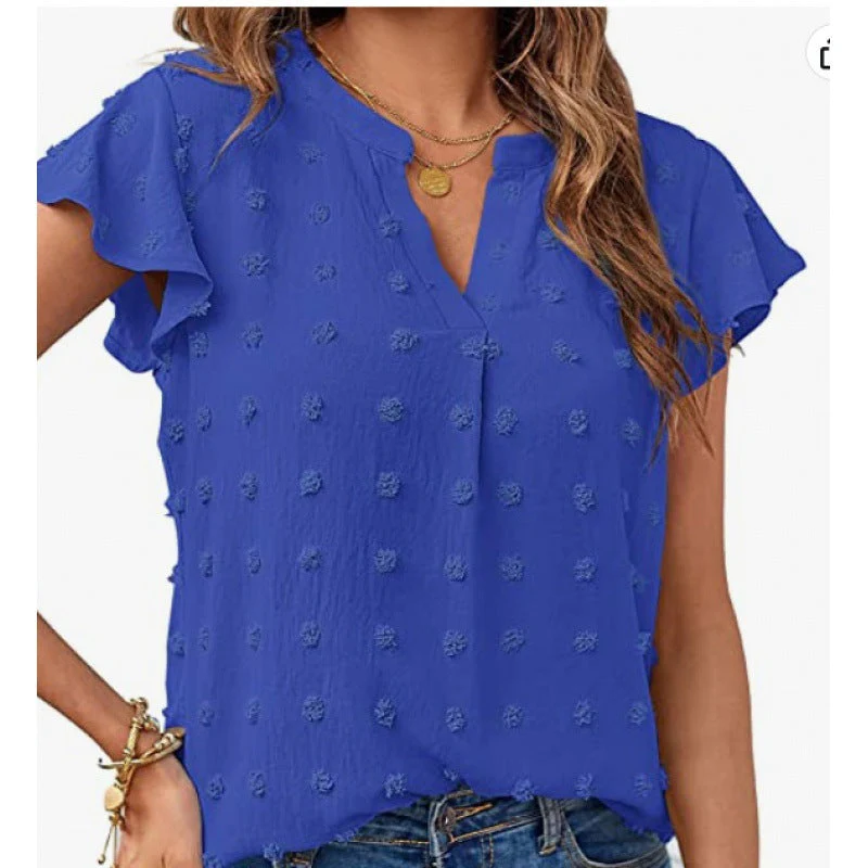Merced® | Women'S Blouse Shirt With Ruffle Sleeves - Image 12