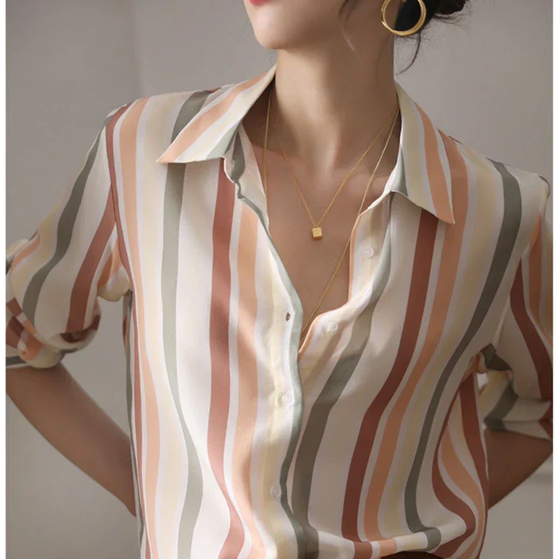 Mercedes® | Satin Vintage Stripe Shirt - Image 4
