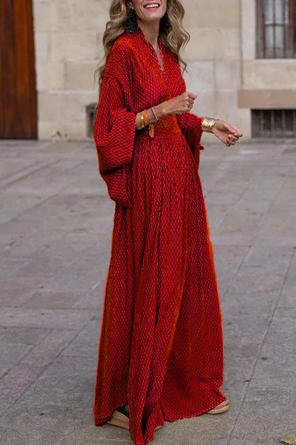 Mercedes® | Women's geometric long-sleeved dress - Image 2