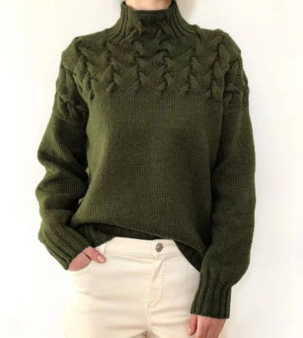 Mia | Elegant printed turtleneck sweater for women - Image 8