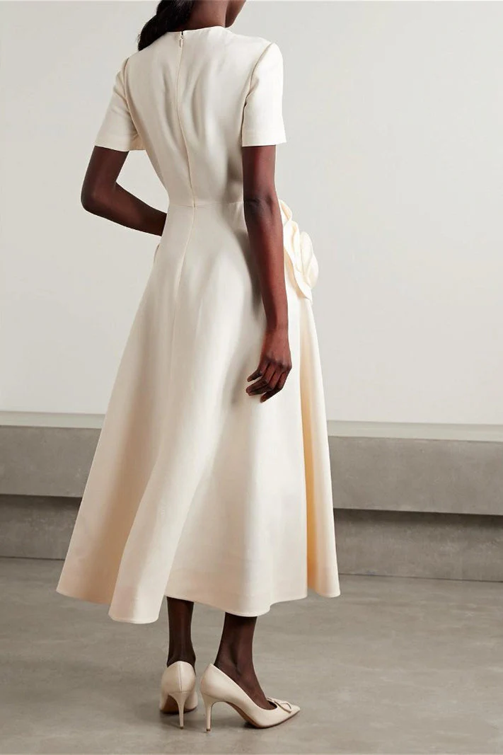 Micaela® | Short-Sleeved Midi Dress With Floral - Image 2
