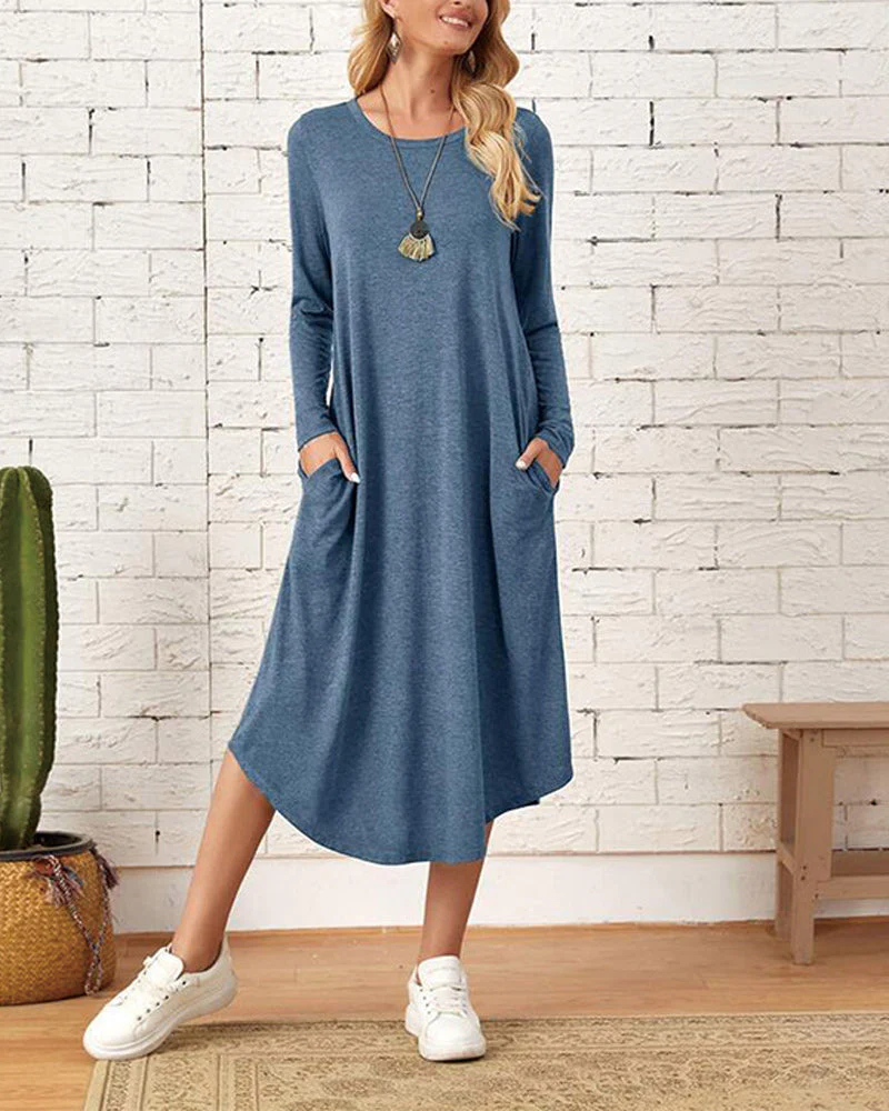 Mies® | Autumn And Long-Sleeved, Loosely Curved Dress - Image 14