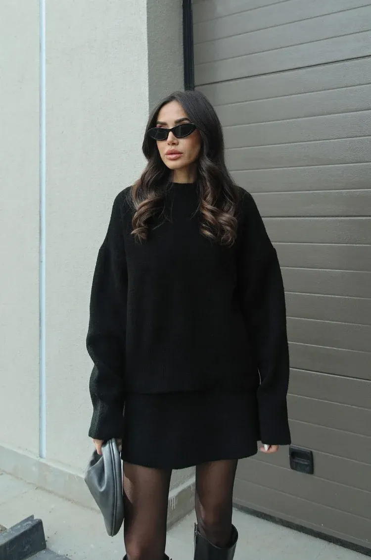 Milagros | Knitted skirt jumpsuit (top + skirt) - Image 2