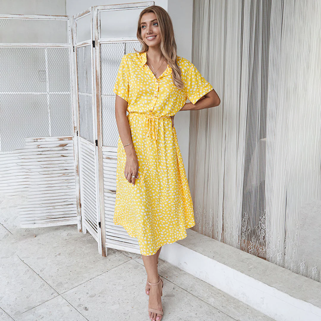 Milagros® | Printed V-Neck Dress - Image 13