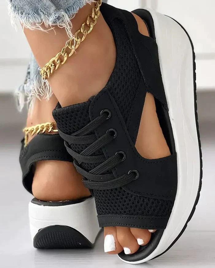 Milagros® | Stylish Sandals With Contrast Insert And Arch Support - Image 15