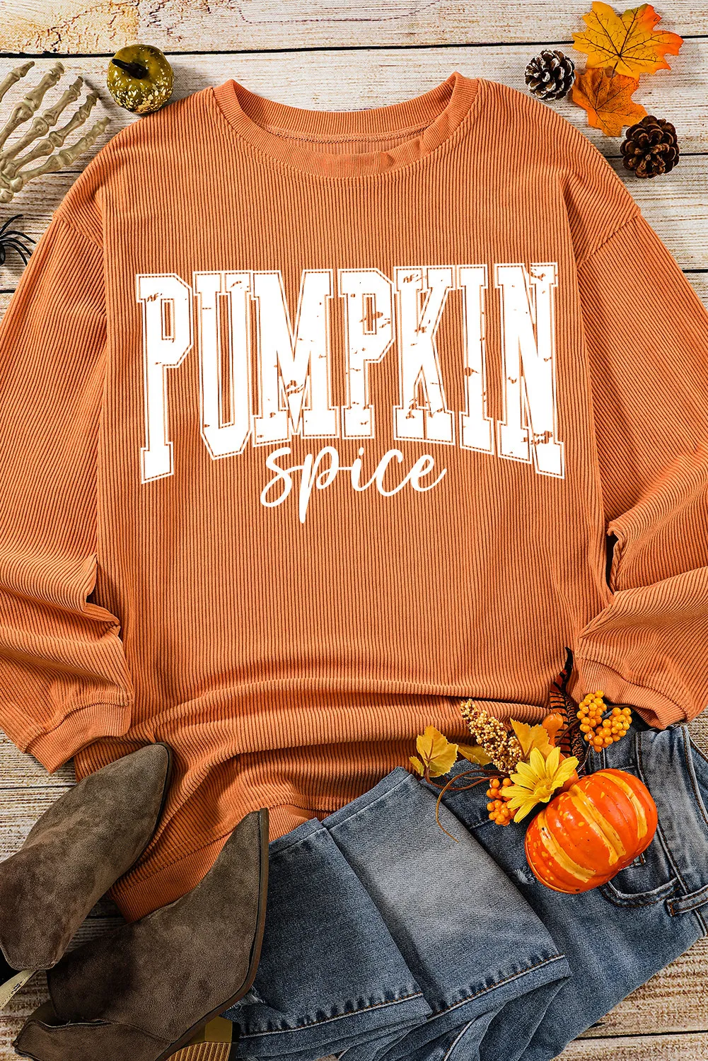 Milena | Long sleeve sweatshirt with letter graphic - Image 5
