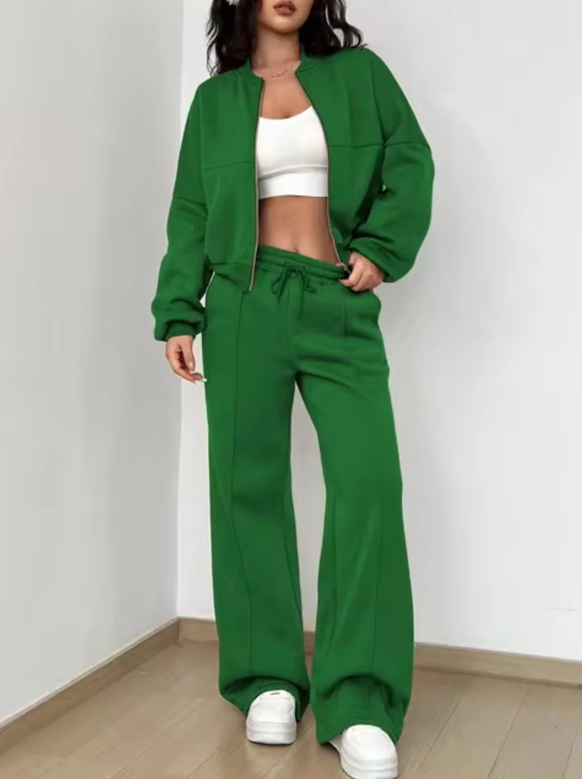 Miriam | Cotton bomber and trousers set - Image 3