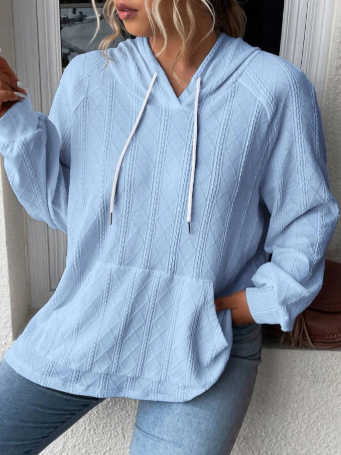 Miriam | Full size long sleeve drawstring hoodie - Image 15