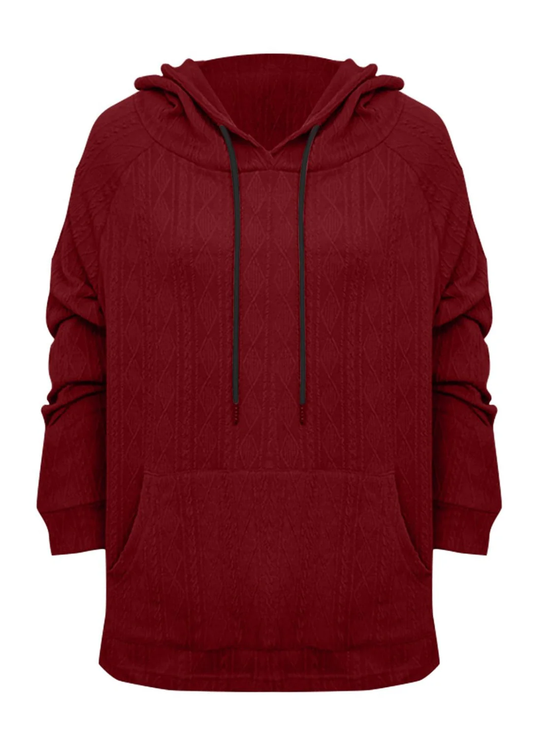Miriam | Full size long sleeve drawstring hoodie - Image 26