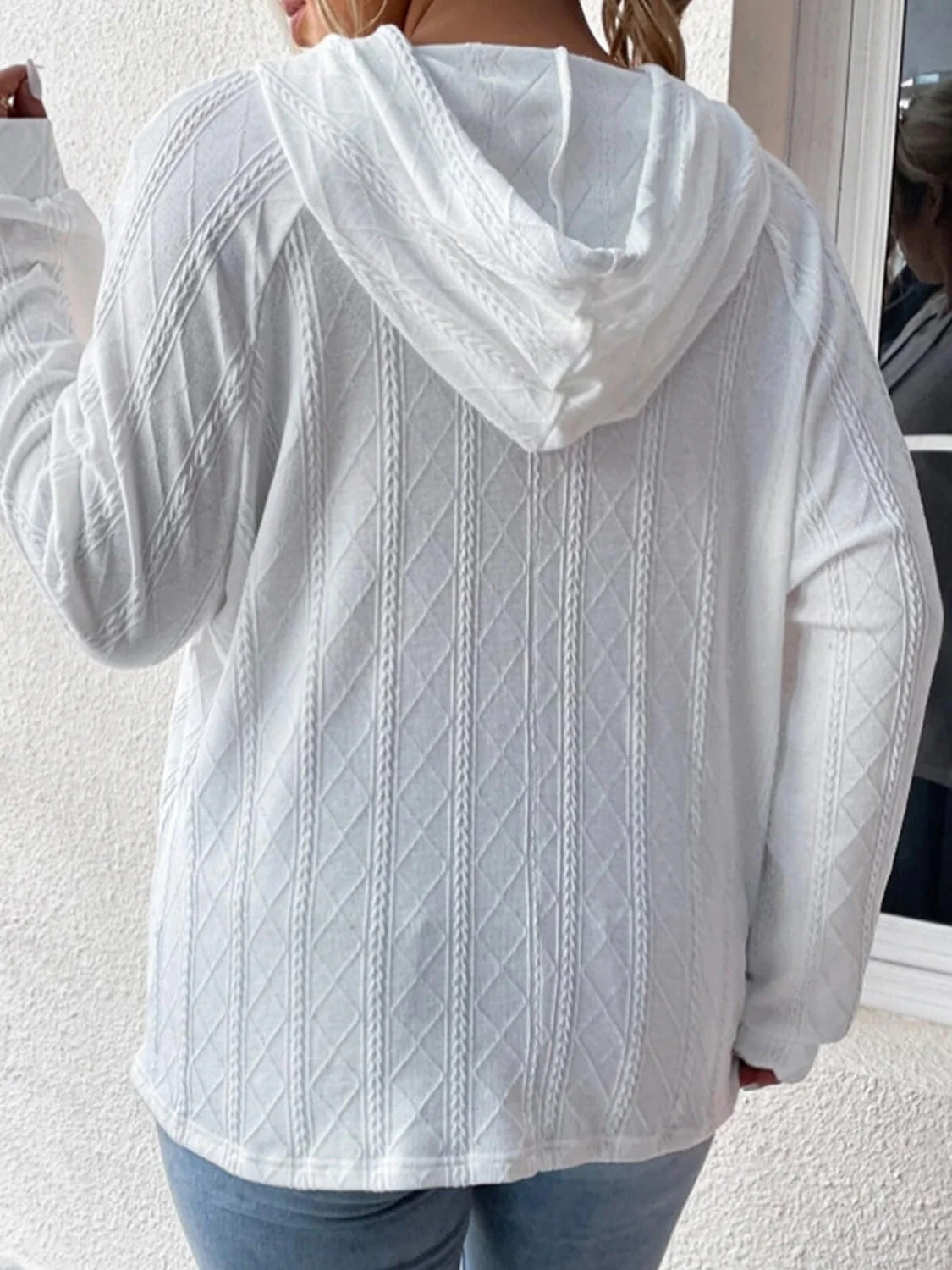 Miriam | Full size long sleeve drawstring hoodie - Image 5