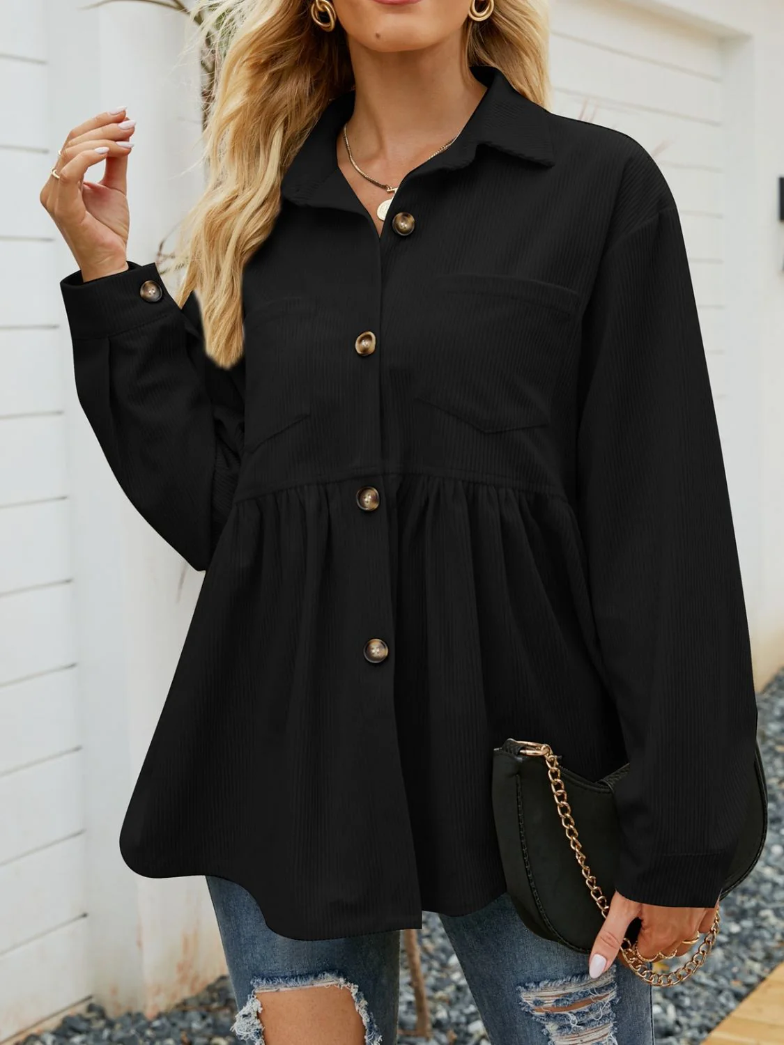Mirjam | Button-down, long-sleeved shirt - Image 4