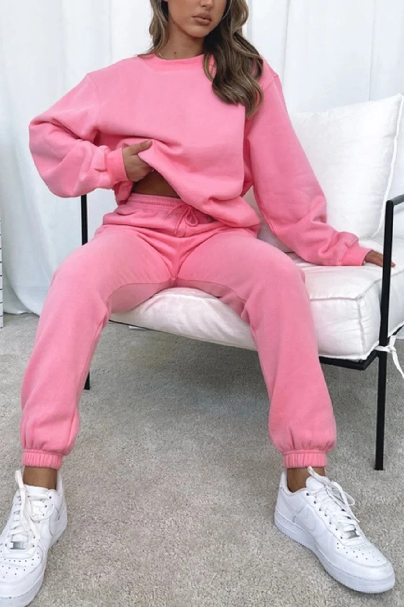 Mirjam | Solid sweatshirt pants set - Image 3