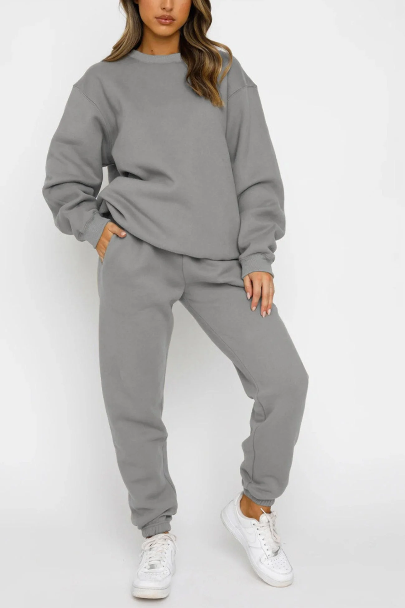 Mirjam | Solid sweatshirt pants set - Image 5