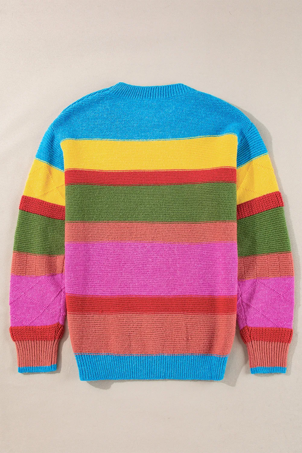 Monica | Contrast sweater with a crew neck and dropped shoulders - Image 11