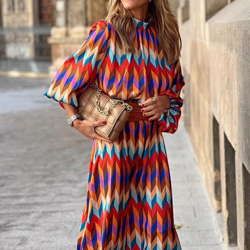 Mónica® | Formal Printed Midi Dress - Image 3