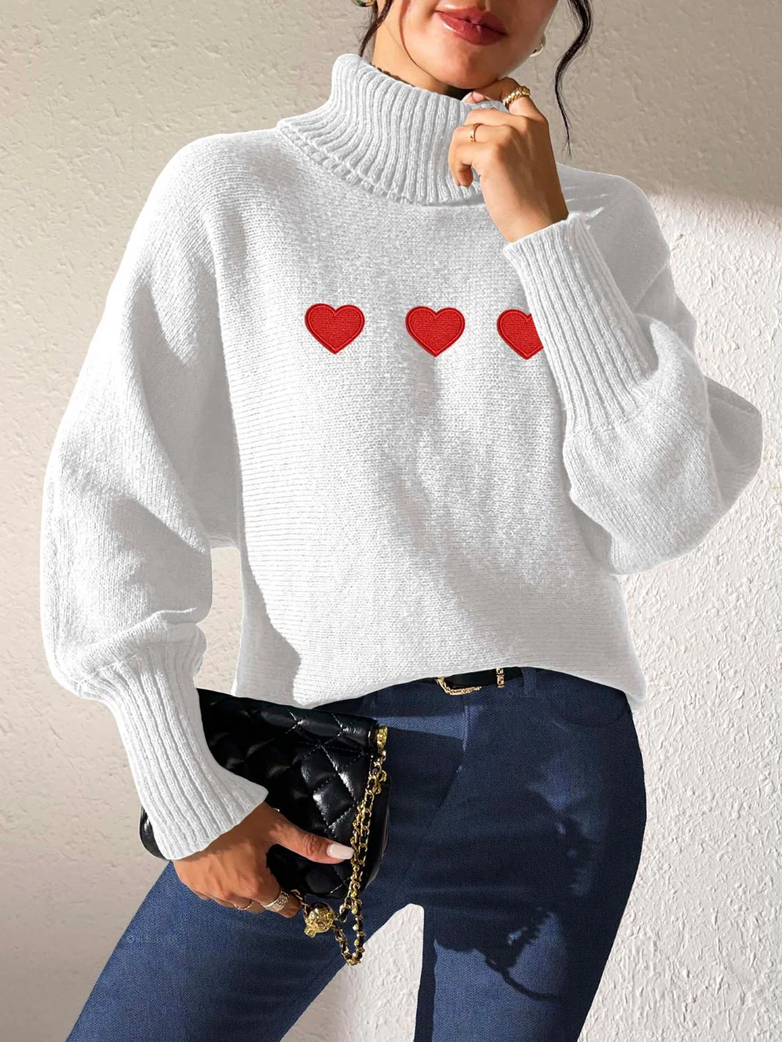 Monica | Heart turtleneck with long sleeves - Image 12