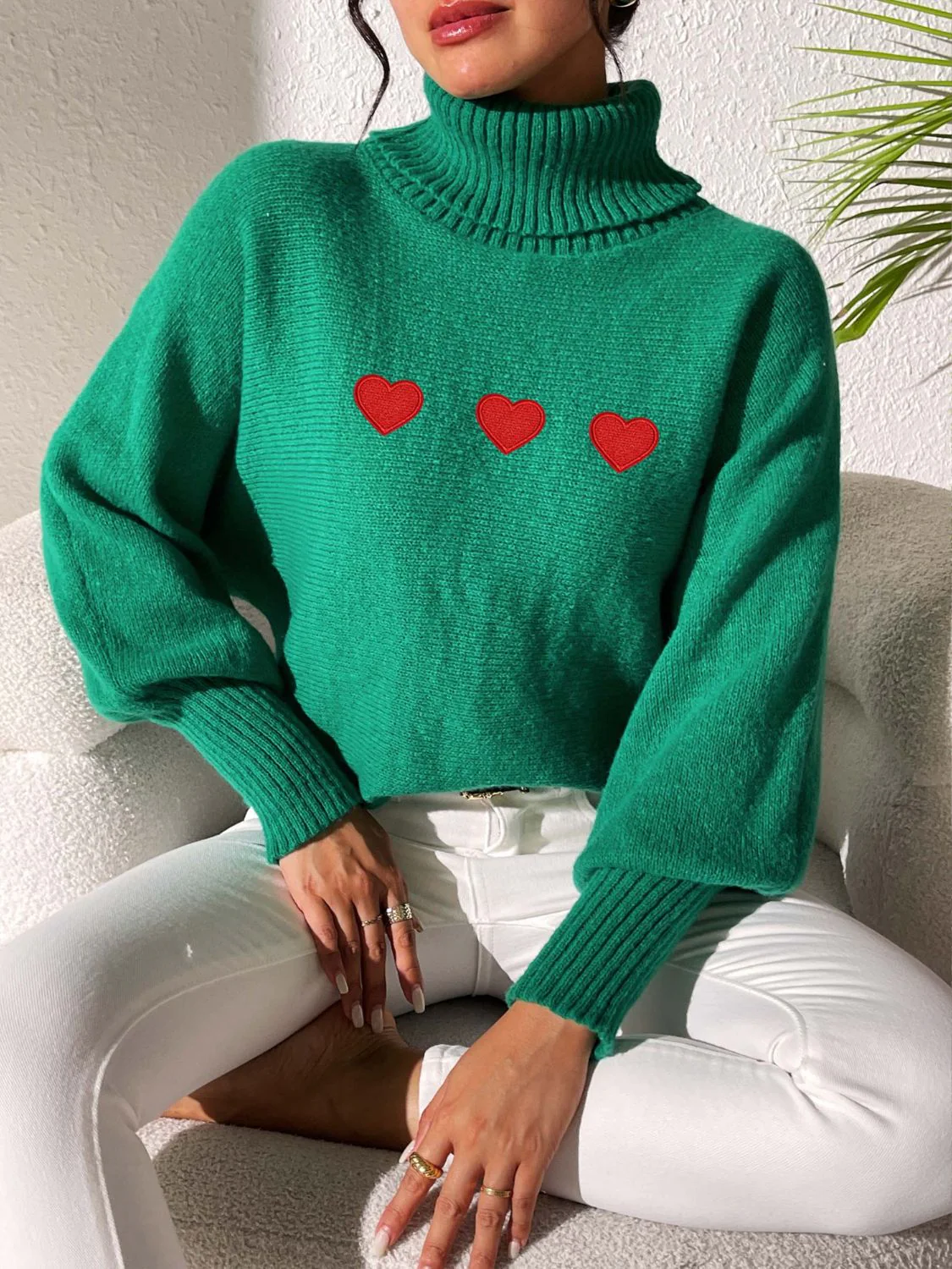 Monica | Heart turtleneck with long sleeves - Image 6
