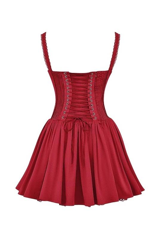 Mónica® | Lace Corset Mini Puff Dress - Image 3