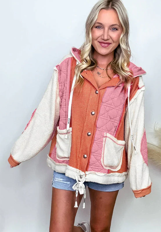 Monica | Long-sleeved hooded jacket with drawstring and button placket - Image 4