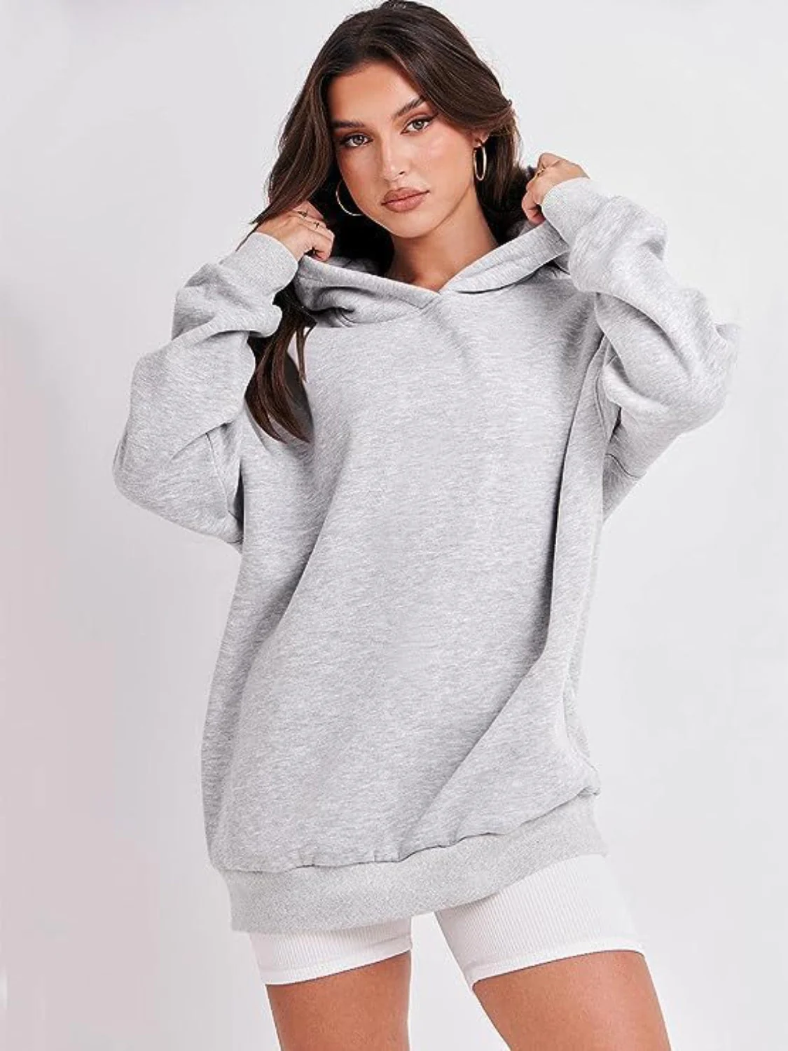 Monica | Long-sleeved hoodie with dropped shoulders - Image 5