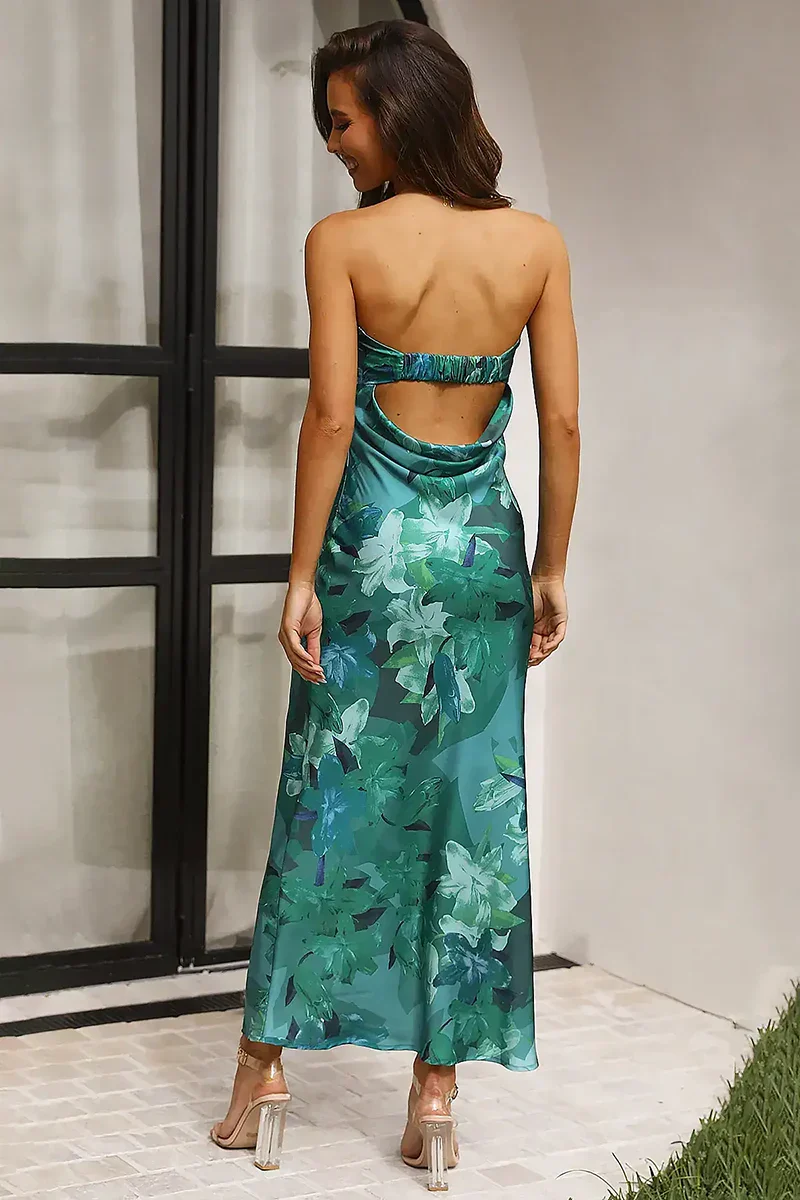 Mónica® | Maxi Dress Green Print - Image 5