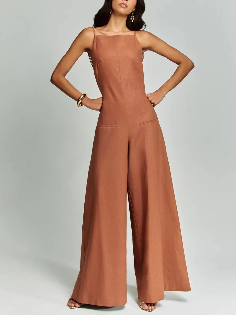Mónica® | Steph Brown Halter Jumpsuit - Image 3