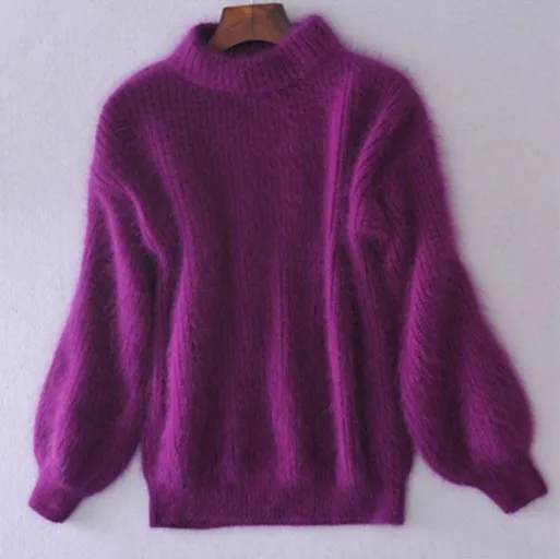 Mónica® | Vintage angora-style sweater: loosely knitted and plain. - Image 5