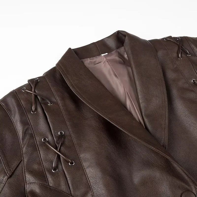 Monica® | Vintage V-neck coat - Image 5