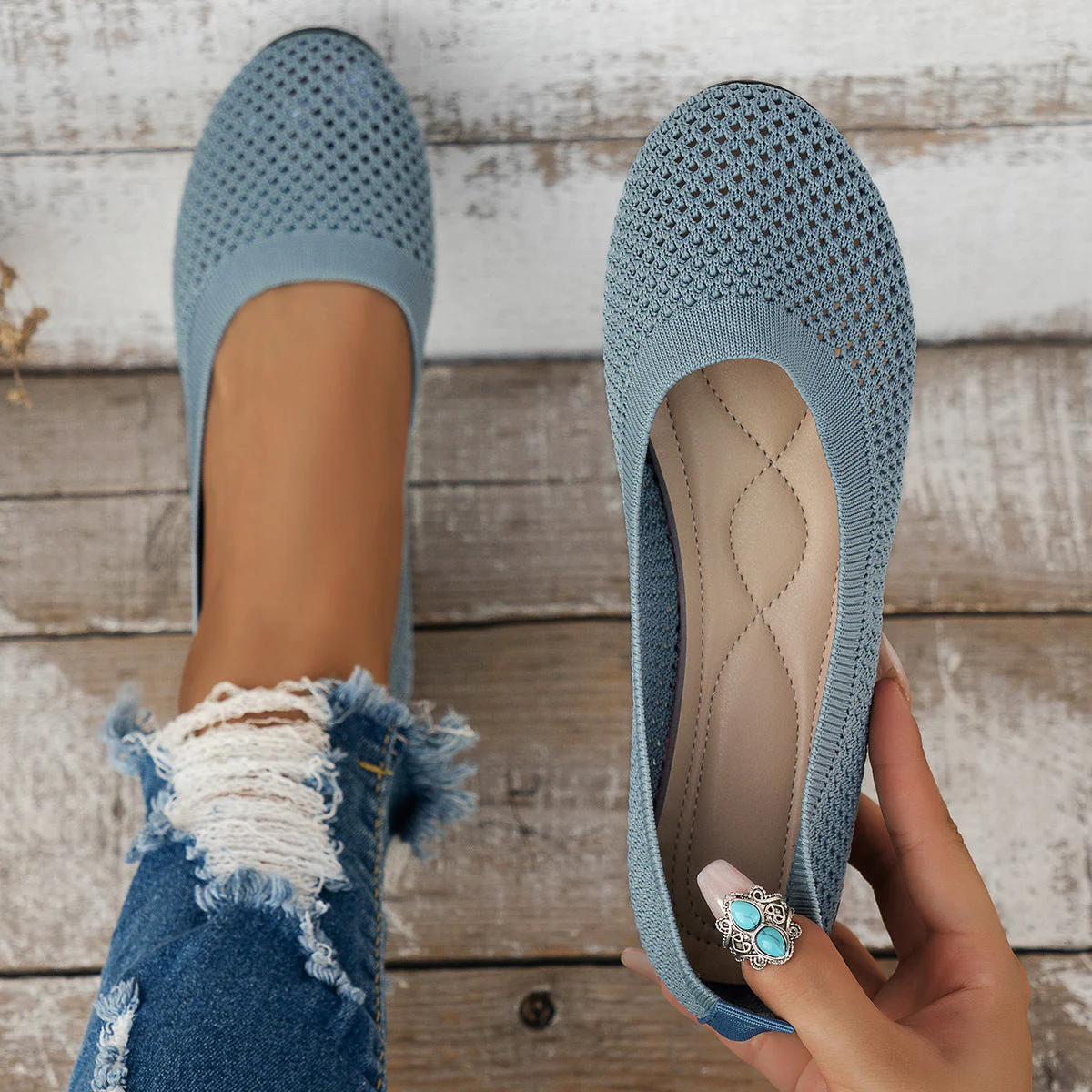 Mónica® | Women'S Breathable Knit Ballet Shoes - Image 14