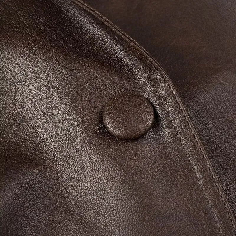 Monica | Vintage V-neck coat - Image 8