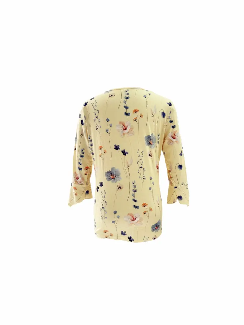 Morgan® | Floral Print Top With Buttons And Flared Sleeves - Image 9