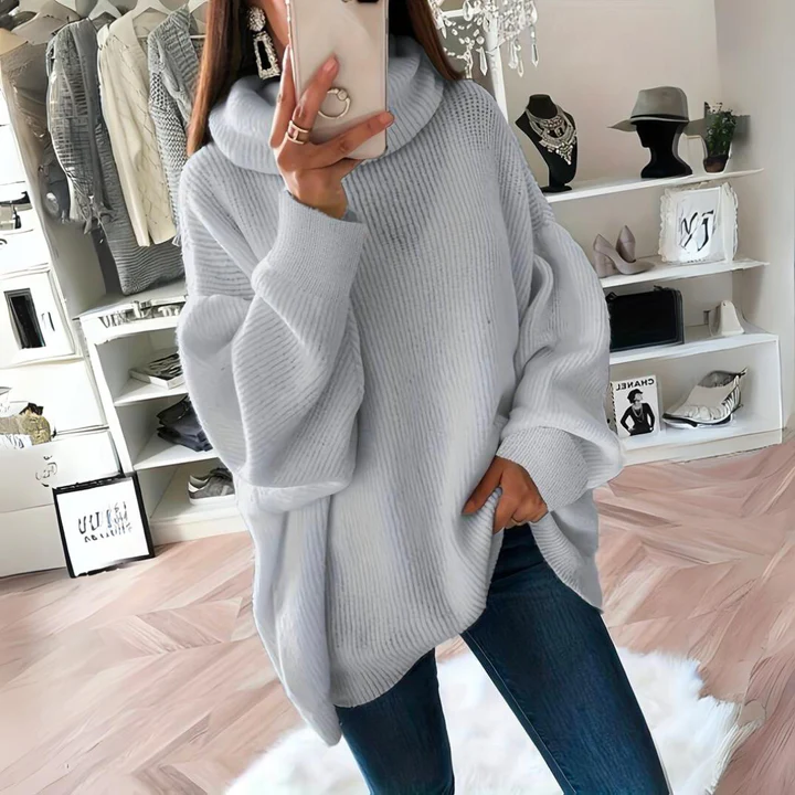 Nadia | elegant autumn sweater with oversized turtleneck for women - Image 3