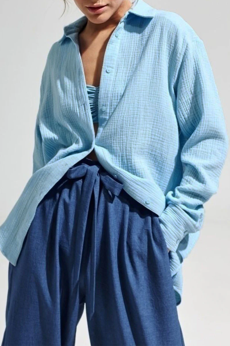 Nadia | Elegant tops with a plain turn-down collar - Image 4