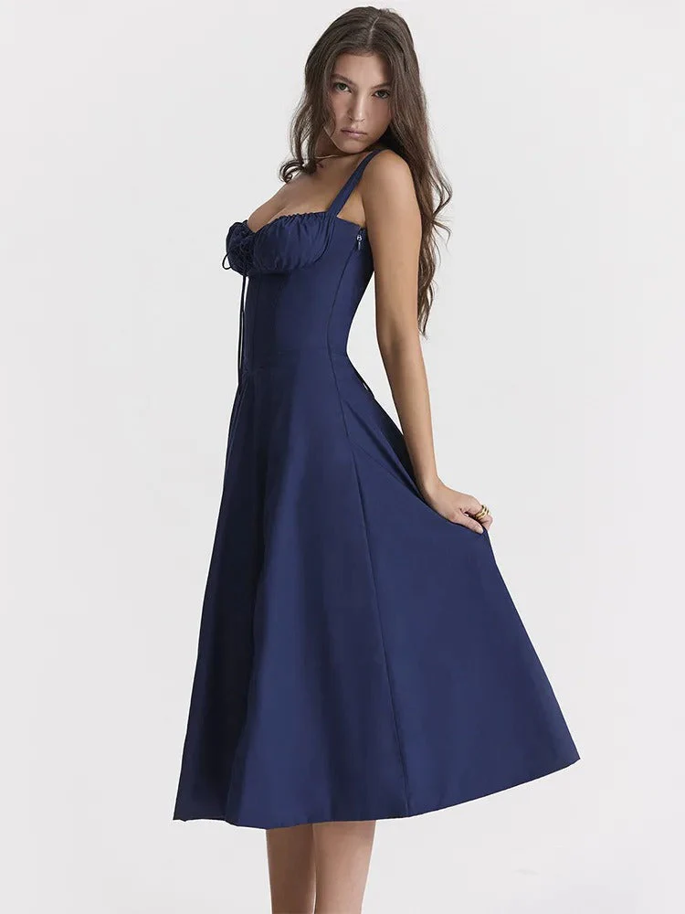 Naemi® | Spaghetti Strap Sleeveless Split Long Dress - Image 3