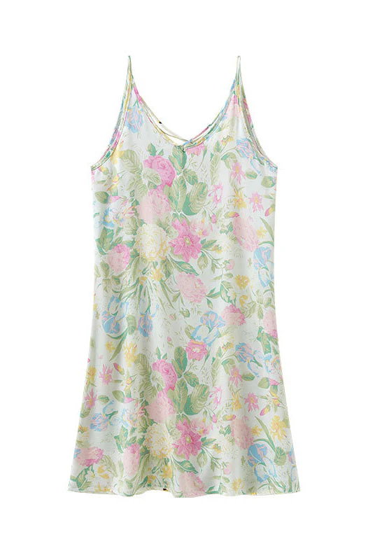 Nahir® | Printed Camisole Dress With Crossed Straps At The Back - Image 3