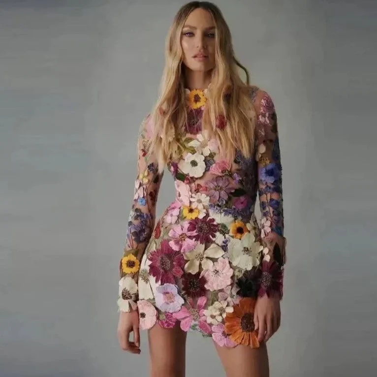 Nancy® | Floral Embroidered Dress - Image 3