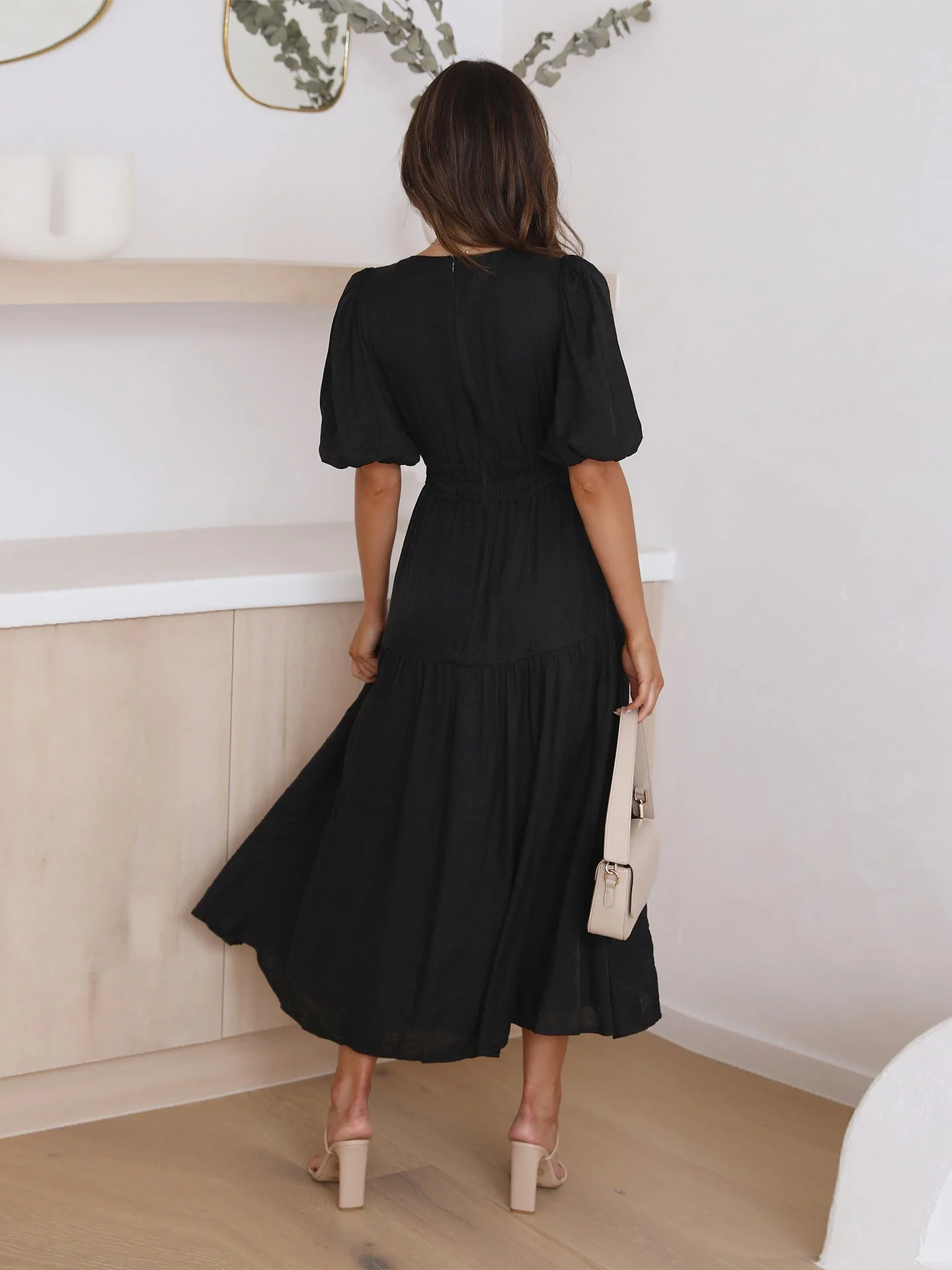 Nancy® | V-Neck Dress With Puff Sleeves - Image 10