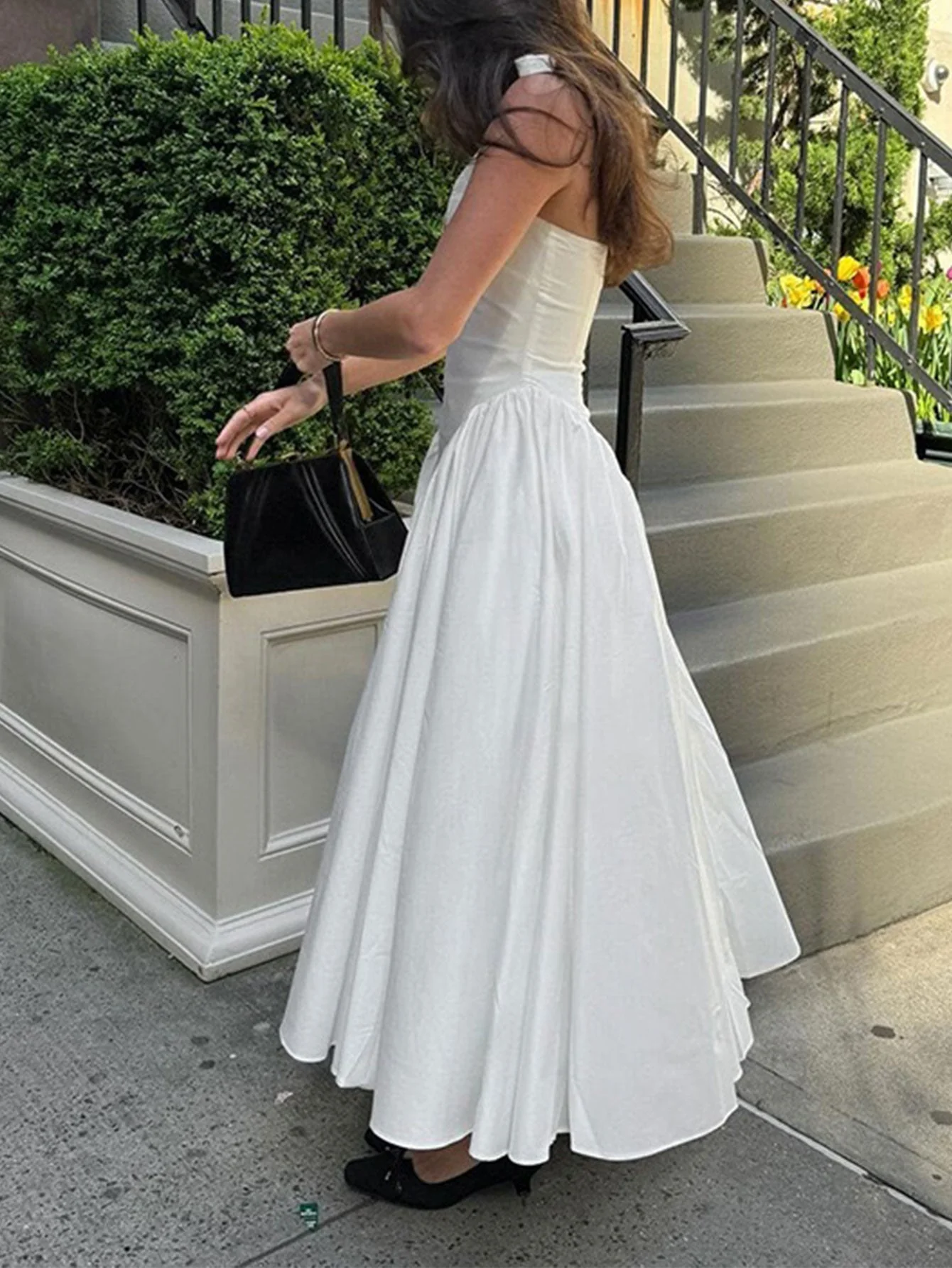 Naomi® | Midi Dress With Deep V-Neck - Image 12