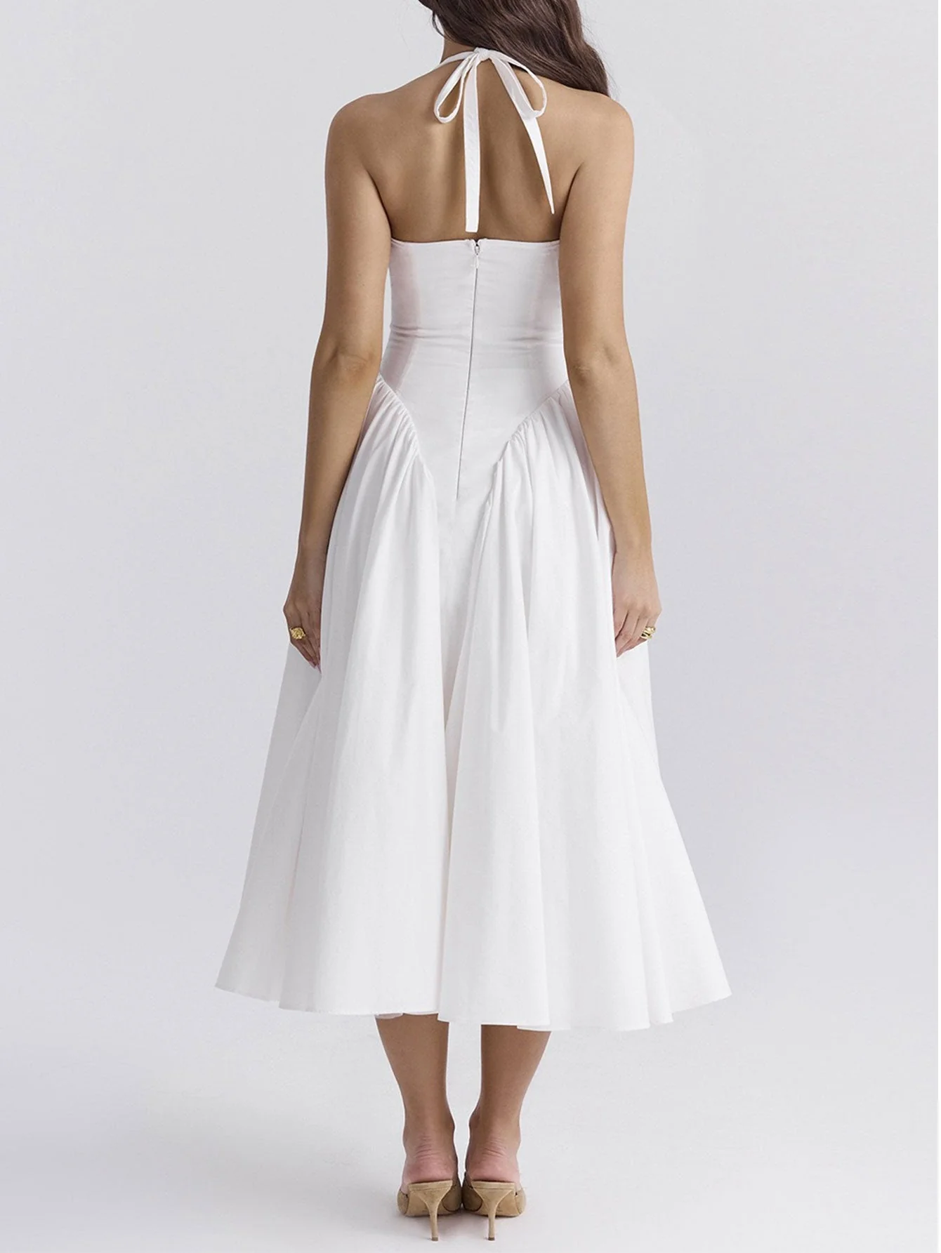 Naomi® | Midi Dress With Deep V-Neck - Image 7