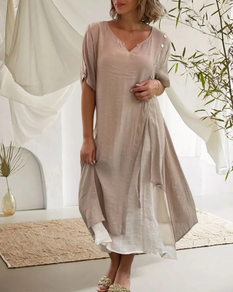 Narges® | Asymmetrical Dress With Short Sleeves - Image 4