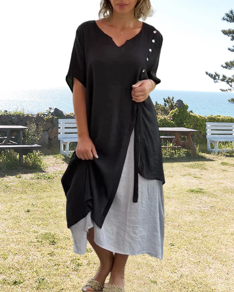 Narges® | Asymmetrical Dress With Short Sleeves - Image 6