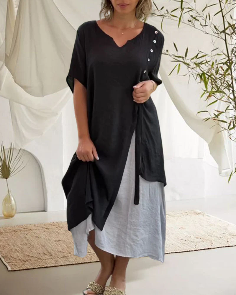 Narges® | Asymmetrical Dress With Short Sleeves - Image 7