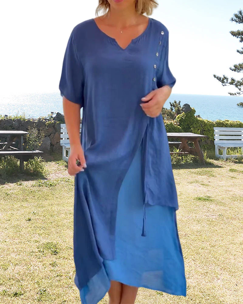 Narges® | Asymmetrical Dress With Short Sleeves - Image 8