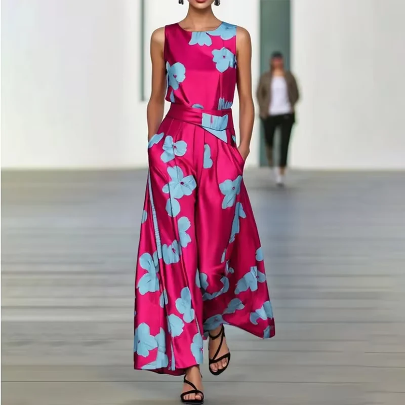 Natalia® | Elegant Floral Print Tunic Evening Dress