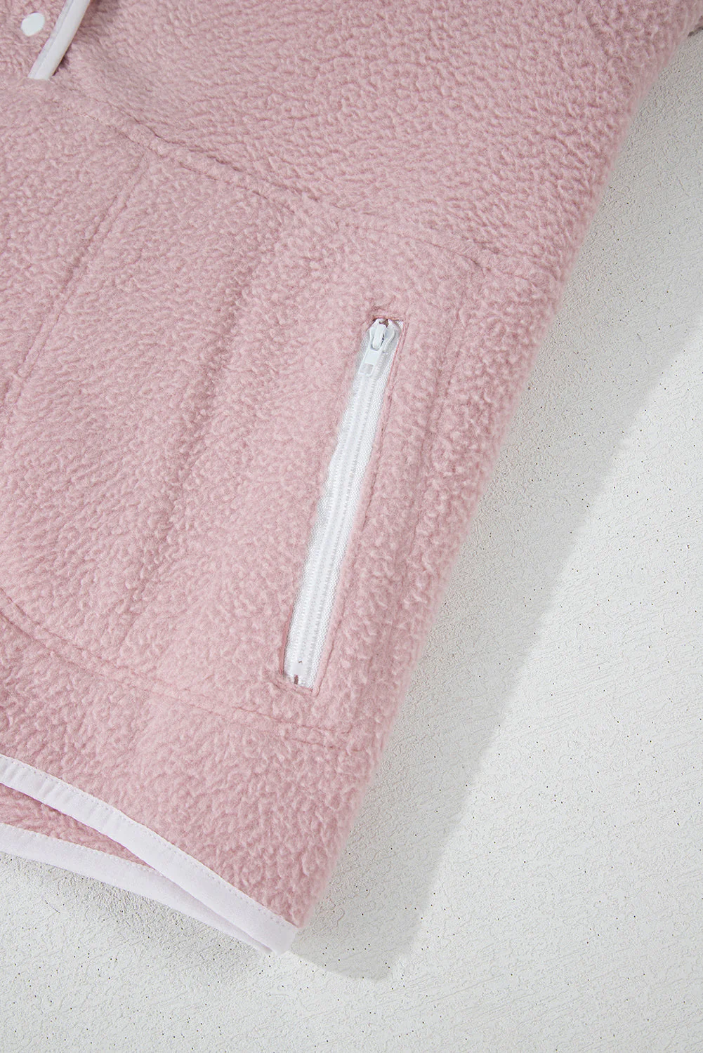 Natalia | Long-sleeved sweatshirt with a half-length snap fastening and side slit pockets - Image 10