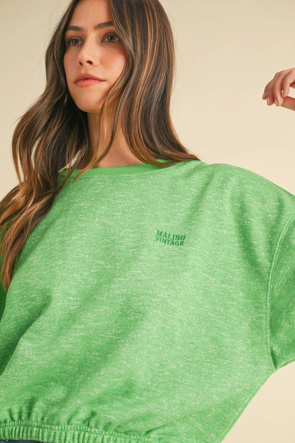 Natalia | Mable crew neck sweatshirt with letter embroidery - Image 5