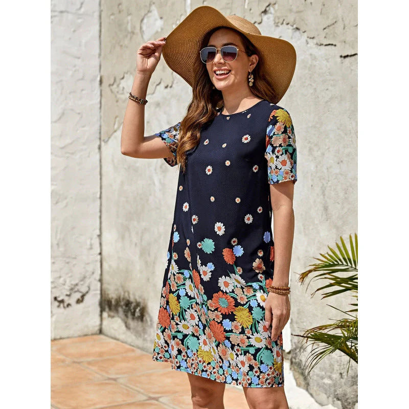 Natalia® | Women'S Flower-Shaped Summer Dress With Charming Short Sleeve Design - Image 4